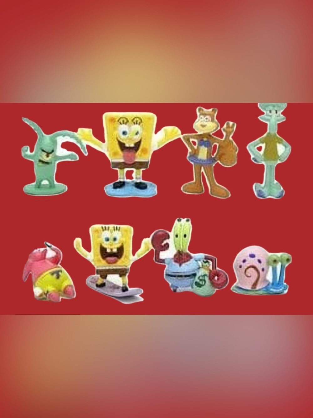Nickelodeon SpongeBob & Friends Cake Toppers - Yellow, Blue, Brown, Red, Green